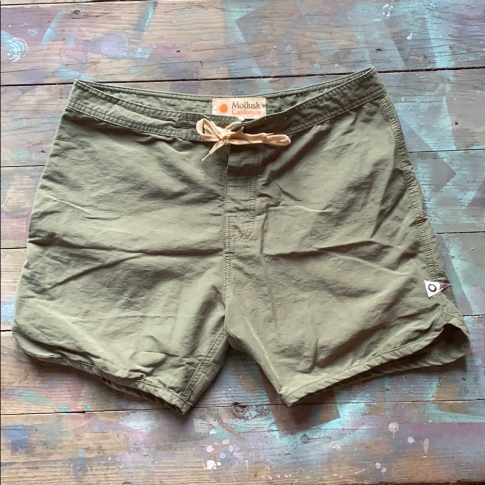 Mollusk Surf Shop Scallop Trunks - Green 34